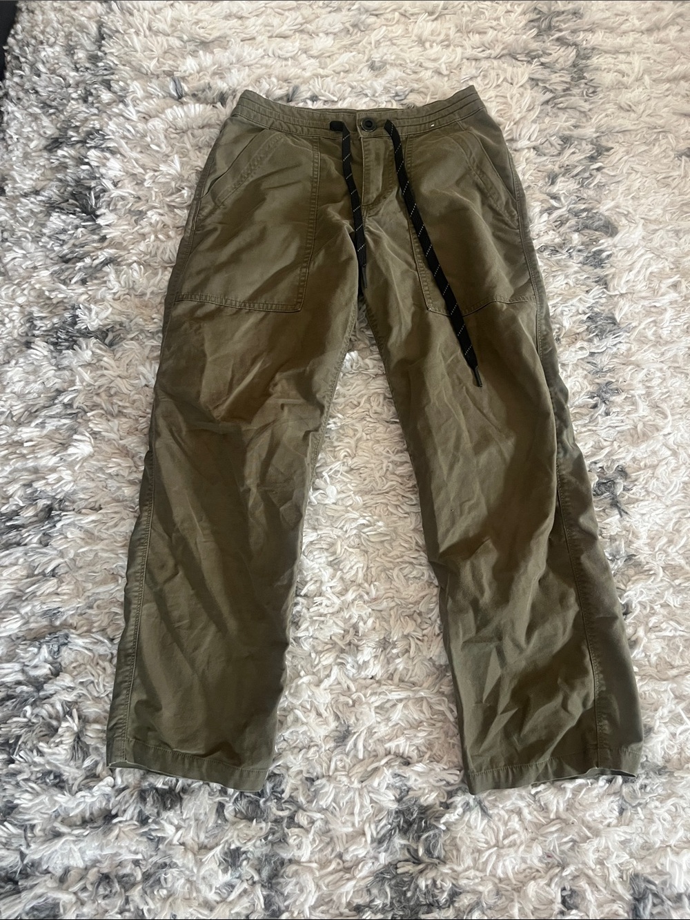 Roark Olive Green Cargo Drawstring Pants Womens